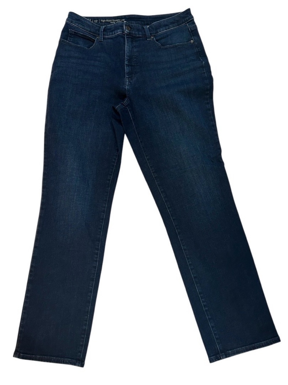Talbots Flawless High Rise Straight Leg Jeans Size 12 Curvy Blue Stretch - Picture 7 of 7